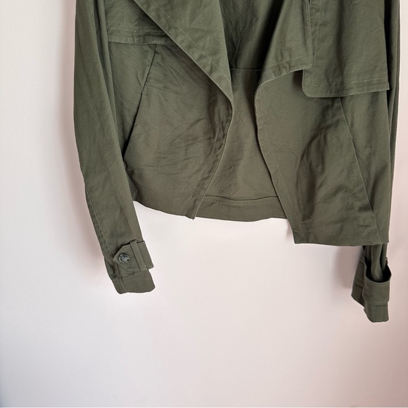 Lord & Taylor Army Green Open Front Fashion Jacket Size Medium - Picture 7 of 12